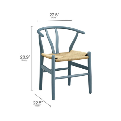 Modway - Amish 29" Wood Dining Chair by Modway Bar and Dining Dining Chairs Harbor Blue - EEI-7200-HAR
