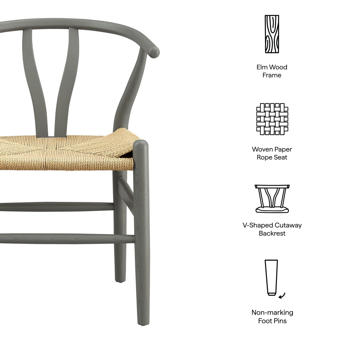 Modway - Amish 29" Wood Dining Chair by Modway Bar and Dining Dining Chairs Light Gray - EEI-7200-LGR