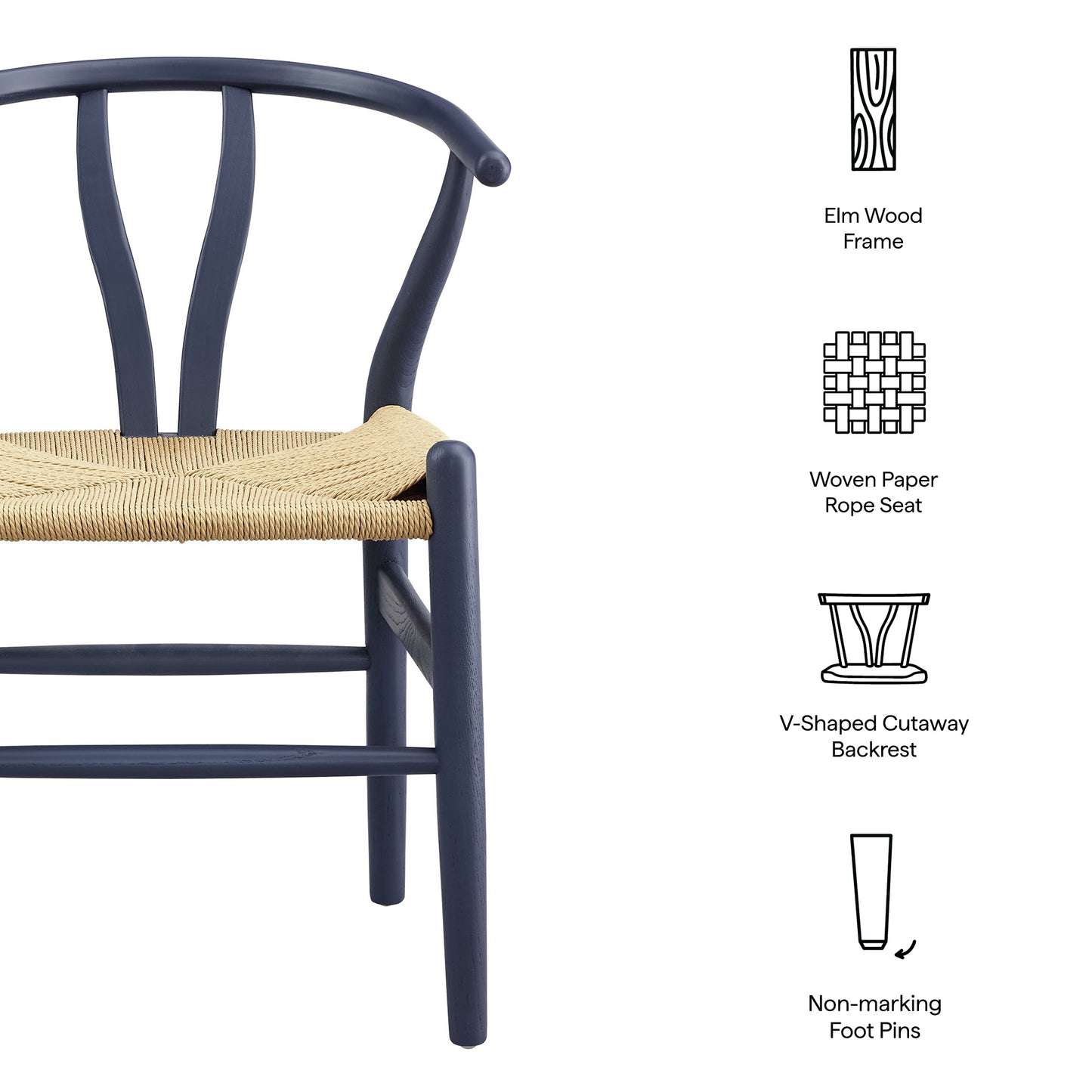 Modway - Amish 29" Wood Dining Chair by Modway Bar and Dining Dining Chairs Midnight - EEI-7200-MID