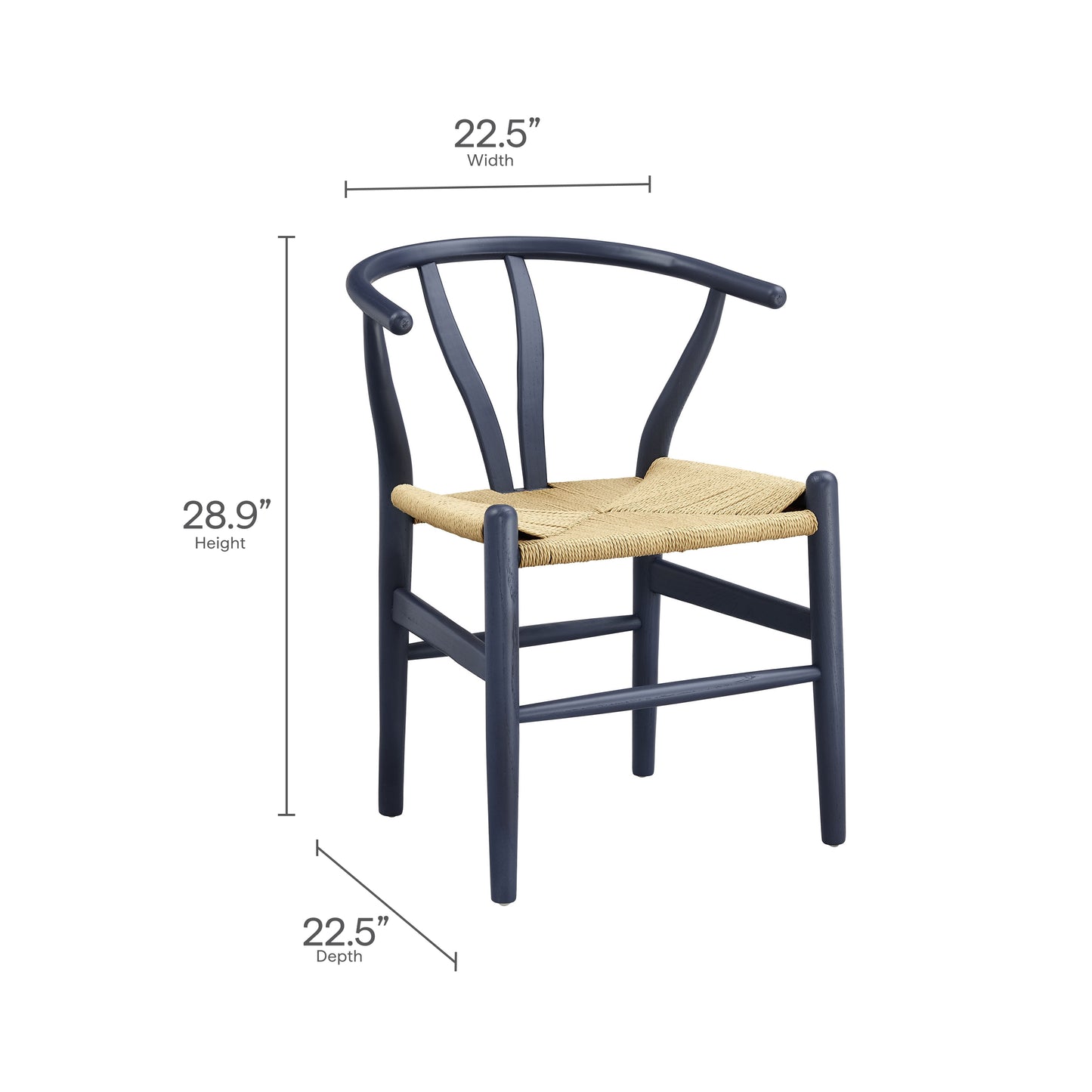 Modway - Amish 29" Wood Dining Chair by Modway Bar and Dining Dining Chairs Midnight - EEI-7200-MID