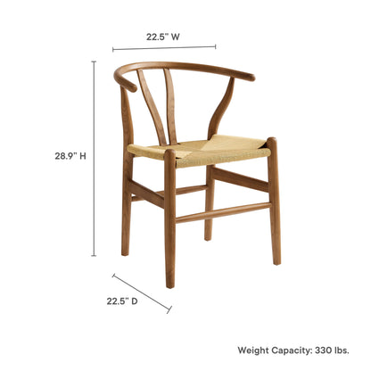 Modway - Amish 29" Wood Dining Chair by Modway  Bar and Dining Dining Chairs Brown - EEI-7200-WAL