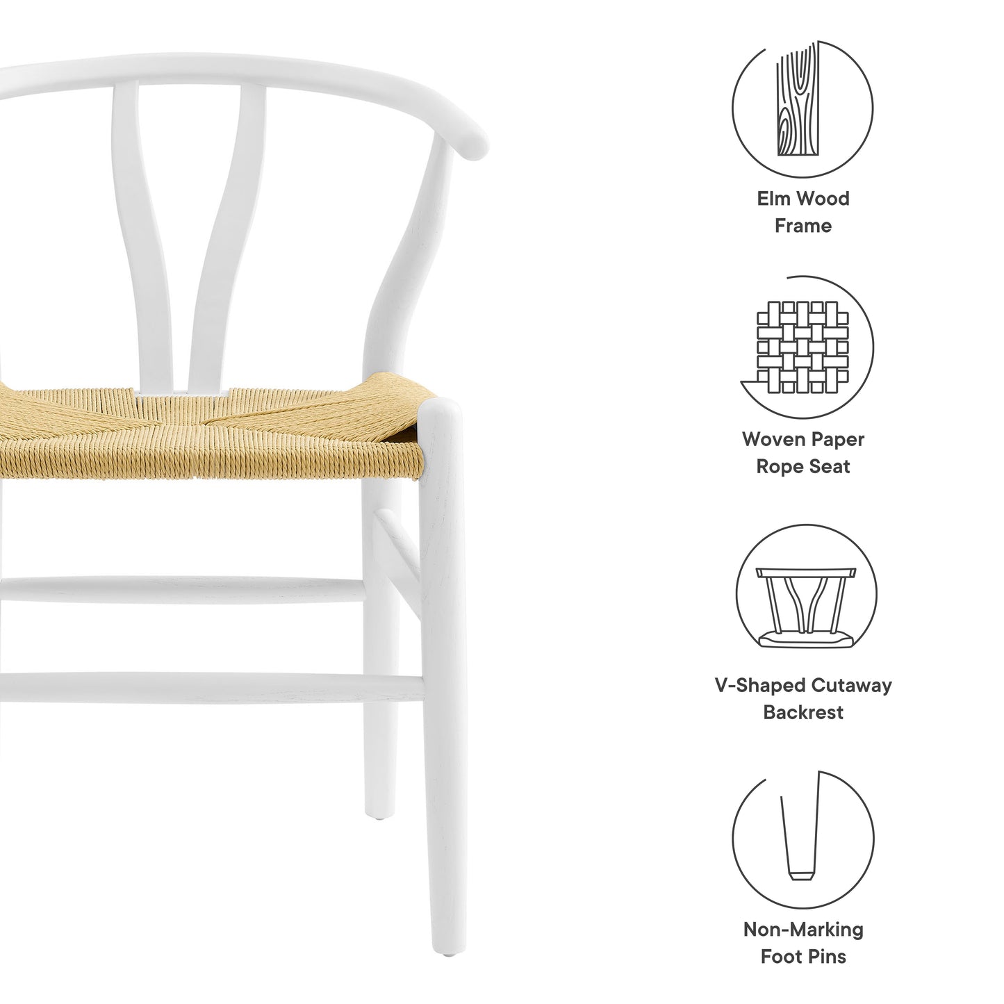 Modway - Amish 29" Wood Dining Chair by Modway  Bar and Dining Dining Chairs White - EEI-7200-WHI