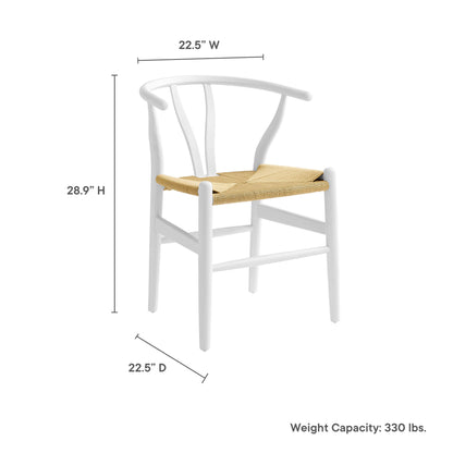 Modway - Amish 29" Wood Dining Chair by Modway  Bar and Dining Dining Chairs White - EEI-7200-WHI