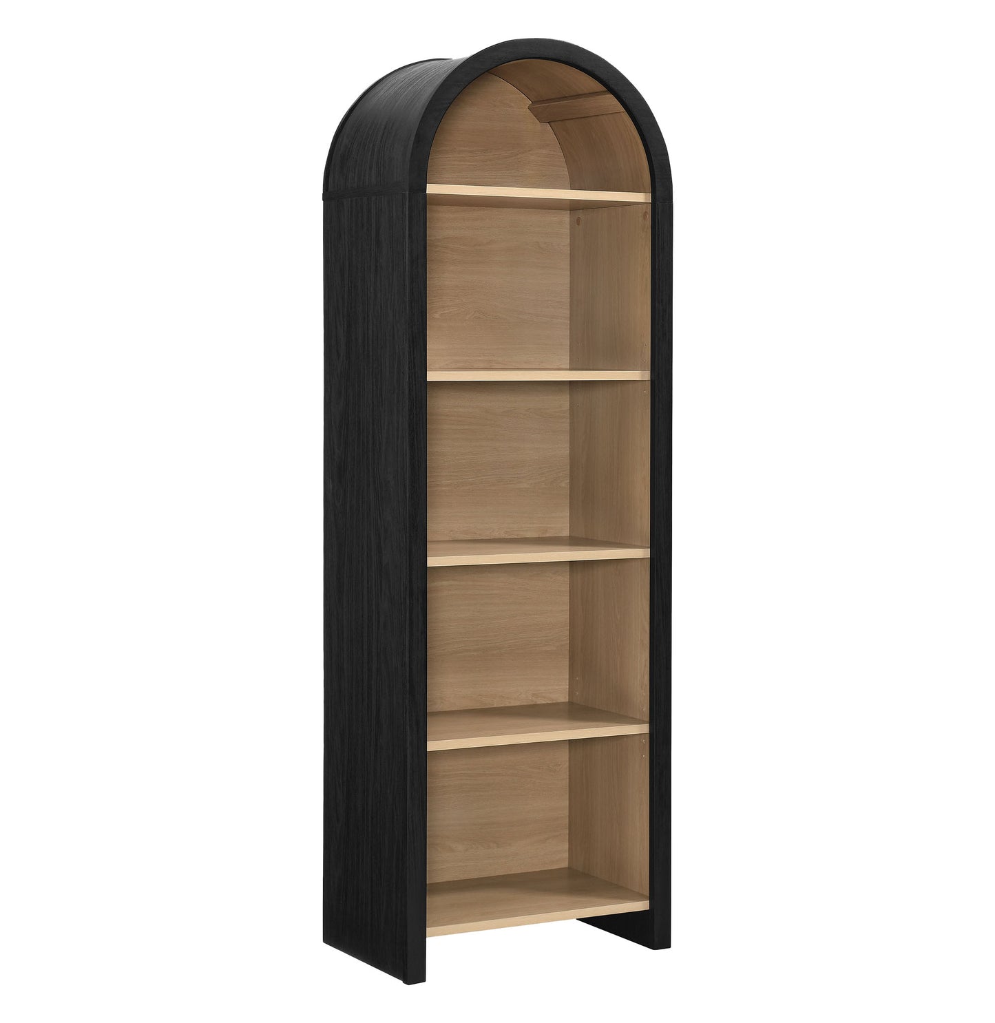 Modway - Evie Arched Narrow Bookcase Display Cabinet by Modway  Living Room Decor Black - EEI-7201-BLK-OAK