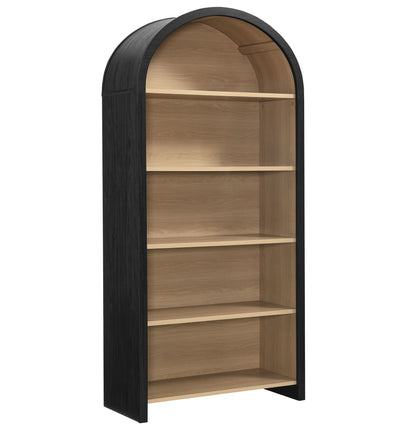 Modway - Evie Arched Wide Bookcase Display Cabinet by Modway  Living Room Decor Black - EEI-7202-BLK-OAK
