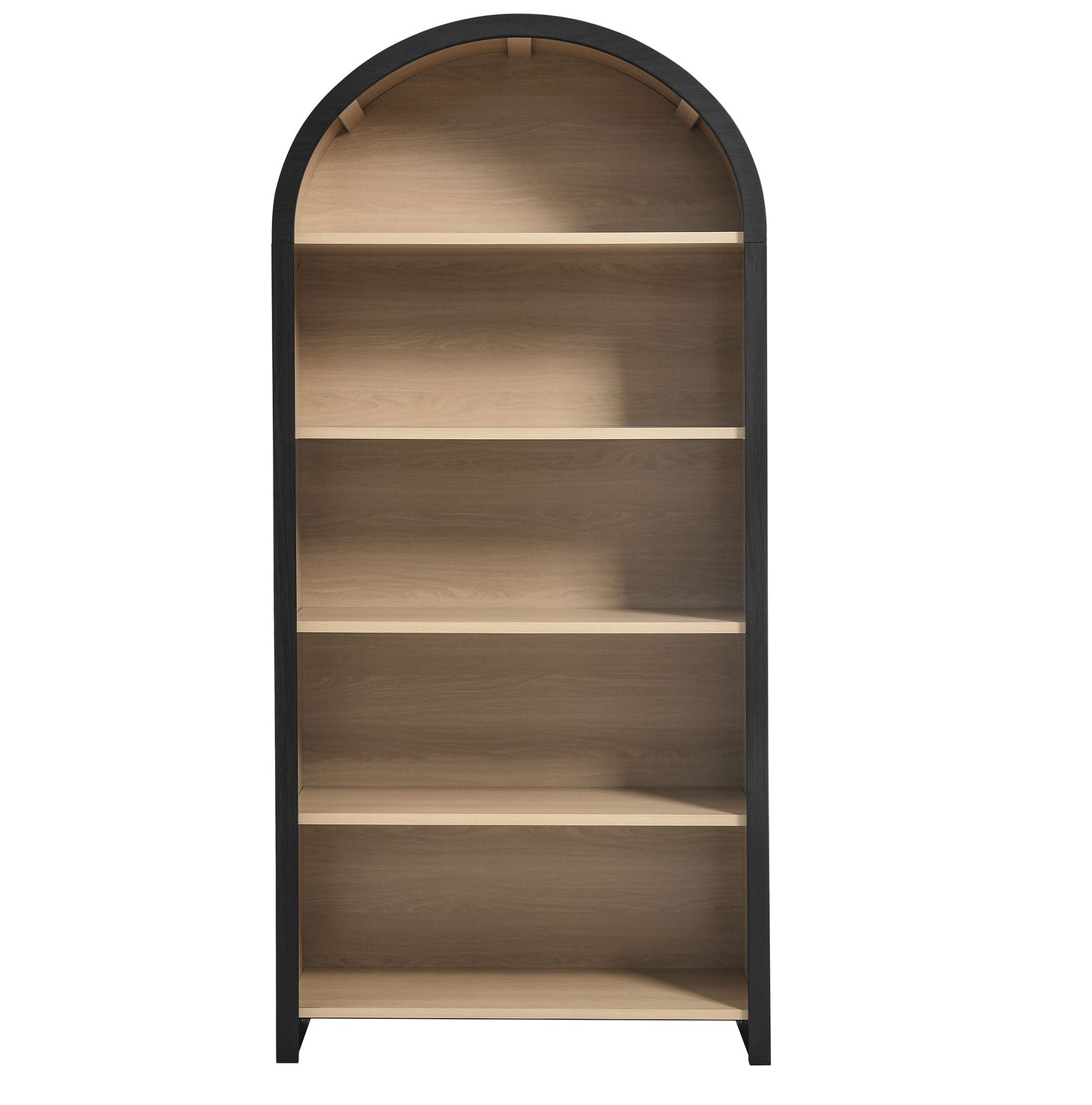 Modway - Evie Arched Wide Bookcase Display Cabinet by Modway  Living Room Decor Black - EEI-7202-BLK-OAK