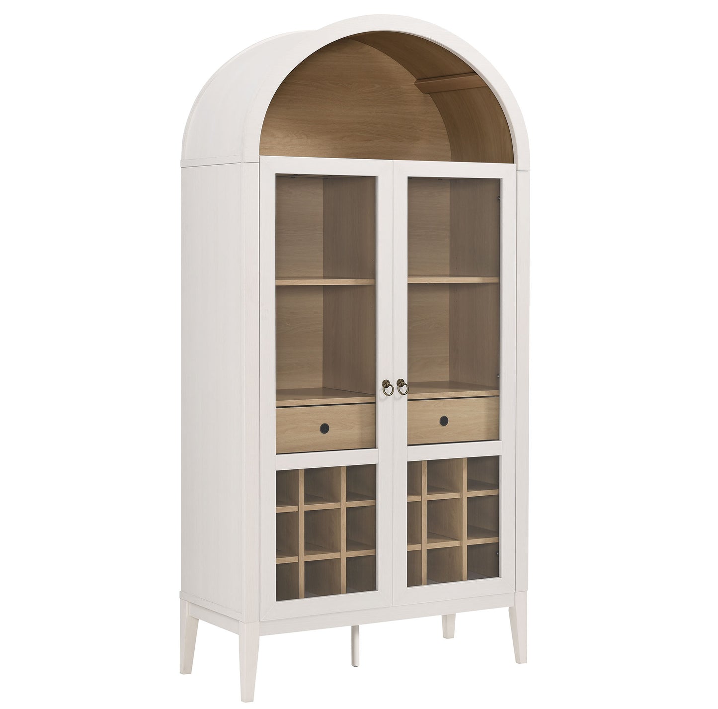 Modway - Nolan Arched Bar Cabinet by Modway  Bar and Dining  White - EEI-7203-IVO-OAK