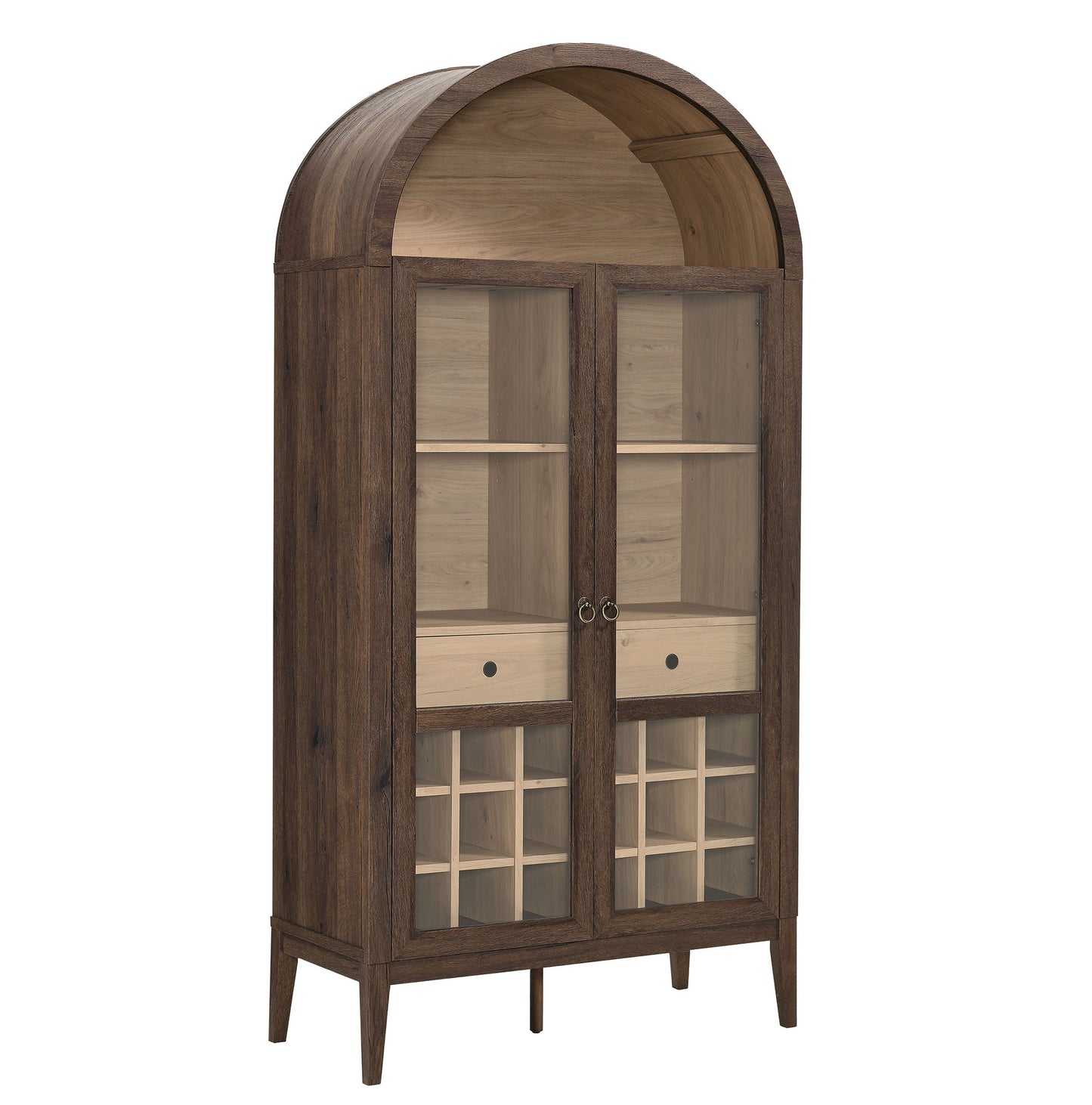 Modway - Nolan Arched Bar Cabinet by Modway  Bar and Dining  Brown - EEI-7203-WAL-LOA
