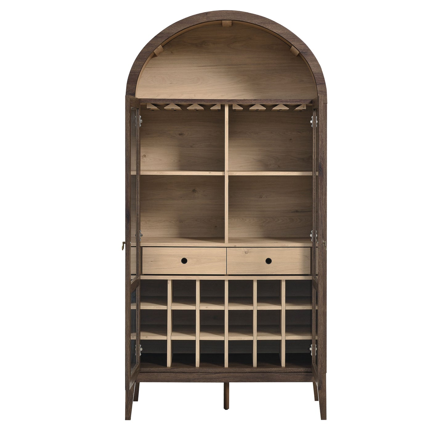 Modway - Nolan Arched Bar Cabinet by Modway  Bar and Dining  Brown - EEI-7203-WAL-LOA