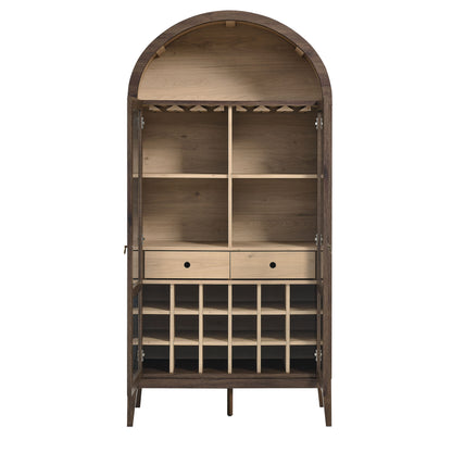 Modway - Nolan Arched Bar Cabinet by Modway  Bar and Dining  Brown - EEI-7203-WAL-LOA