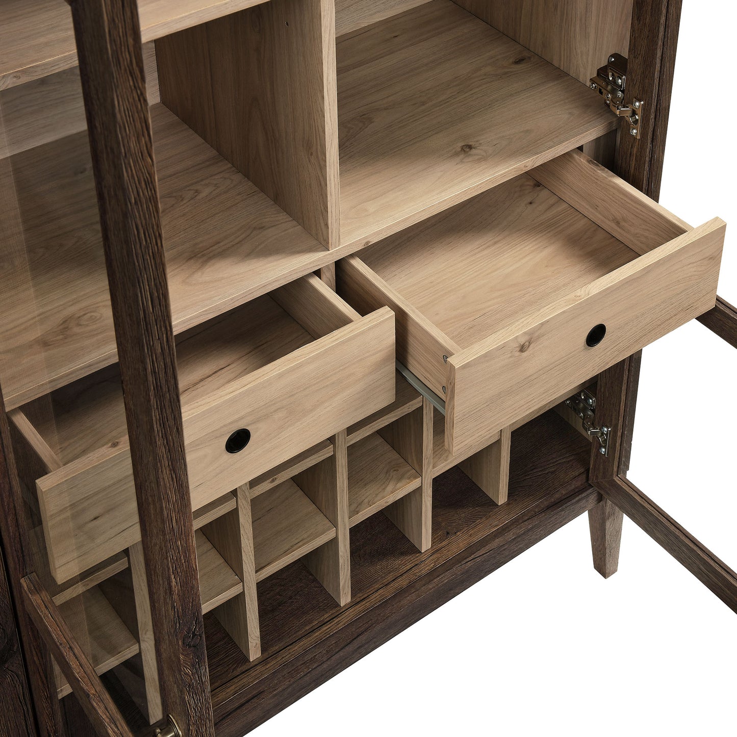 Modway - Nolan Arched Bar Cabinet by Modway  Bar and Dining  Brown - EEI-7203-WAL-LOA