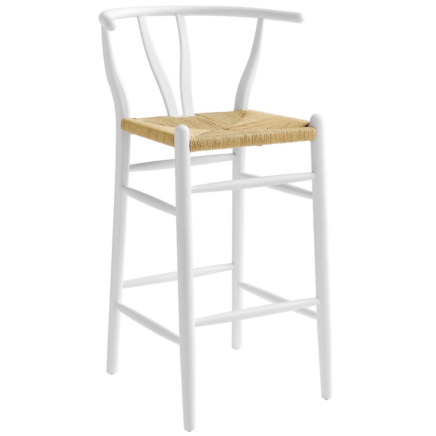 Modway - Amish Wood Bar Stool by Modway  Bar and Dining Bar and Counter Stools White - EEI-7210-WHI