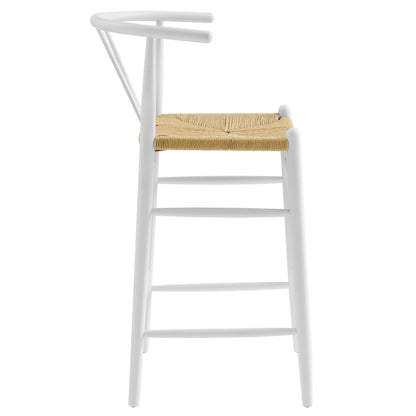 Modway - Amish Wood Bar Stool by Modway  Bar and Dining Bar and Counter Stools White - EEI-7210-WHI