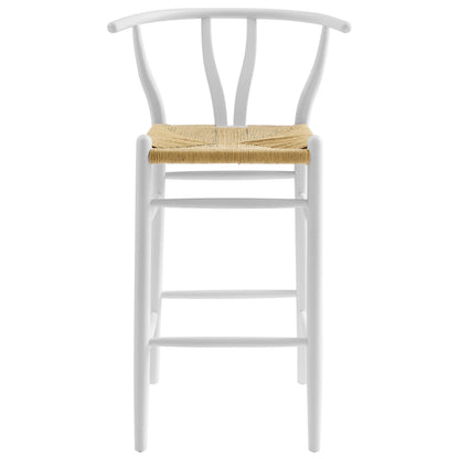 Modway - Amish Wood Bar Stool by Modway  Bar and Dining Bar and Counter Stools White - EEI-7210-WHI