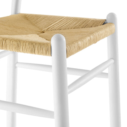 Modway - Amish Wood Bar Stool by Modway  Bar and Dining Bar and Counter Stools White - EEI-7210-WHI