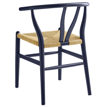 Modway Outlet Amish 32" Wood Dining Accent Chair by Modway  Bar and Dining Furniture Midnight Blue - EEI-7211-MID