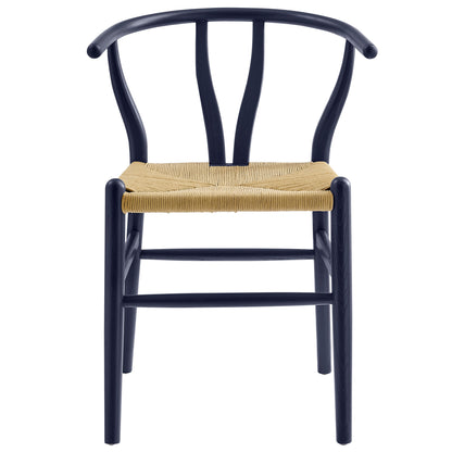 Modway Outlet Amish 32" Wood Dining Accent Chair by Modway  Bar and Dining Furniture Midnight Blue - EEI-7211-MID