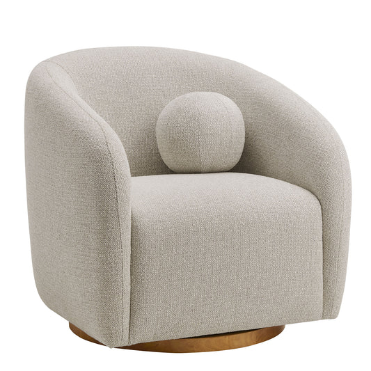 Modway - Holland Swivel Chenille Fabric Armchair by Modway  Living Room Sofas and Armchairs Gray - EEI-7218-DOV