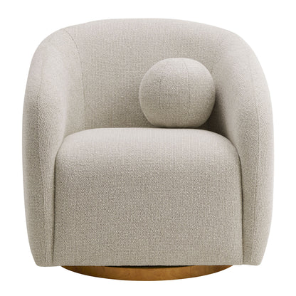 Modway - Holland Swivel Chenille Fabric Armchair by Modway  Living Room Sofas and Armchairs Gray - EEI-7218-DOV