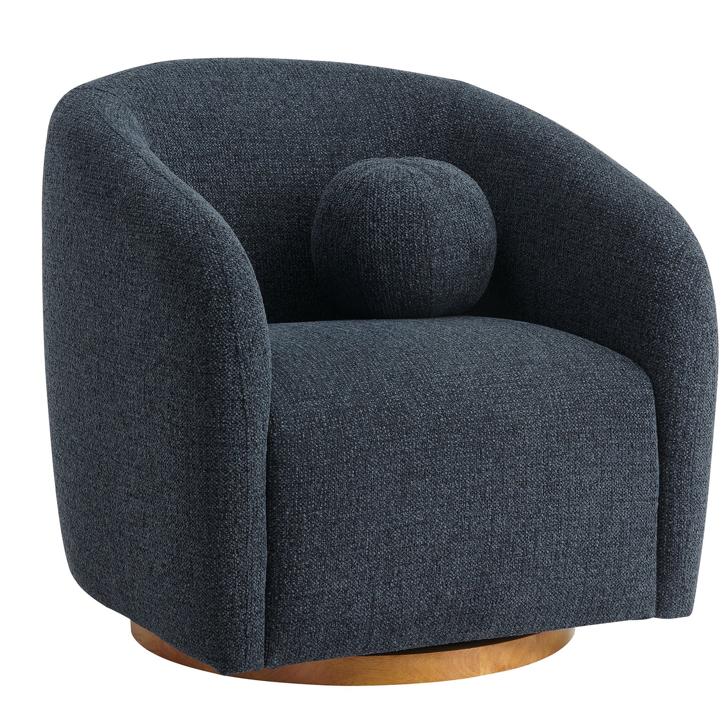 Modway - Holland Swivel Chenille Fabric Armchair by Modway  Living Room Sofas and Armchairs Blue - EEI-7218-NAV