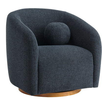Modway - Holland Swivel Chenille Fabric Armchair by Modway  Living Room Sofas and Armchairs Blue - EEI-7218-NAV