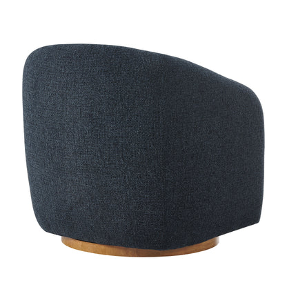 Modway - Holland Swivel Chenille Fabric Armchair by Modway  Living Room Sofas and Armchairs Blue - EEI-7218-NAV