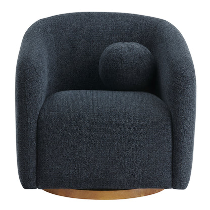 Modway - Holland Swivel Chenille Fabric Armchair by Modway  Living Room Sofas and Armchairs Blue - EEI-7218-NAV