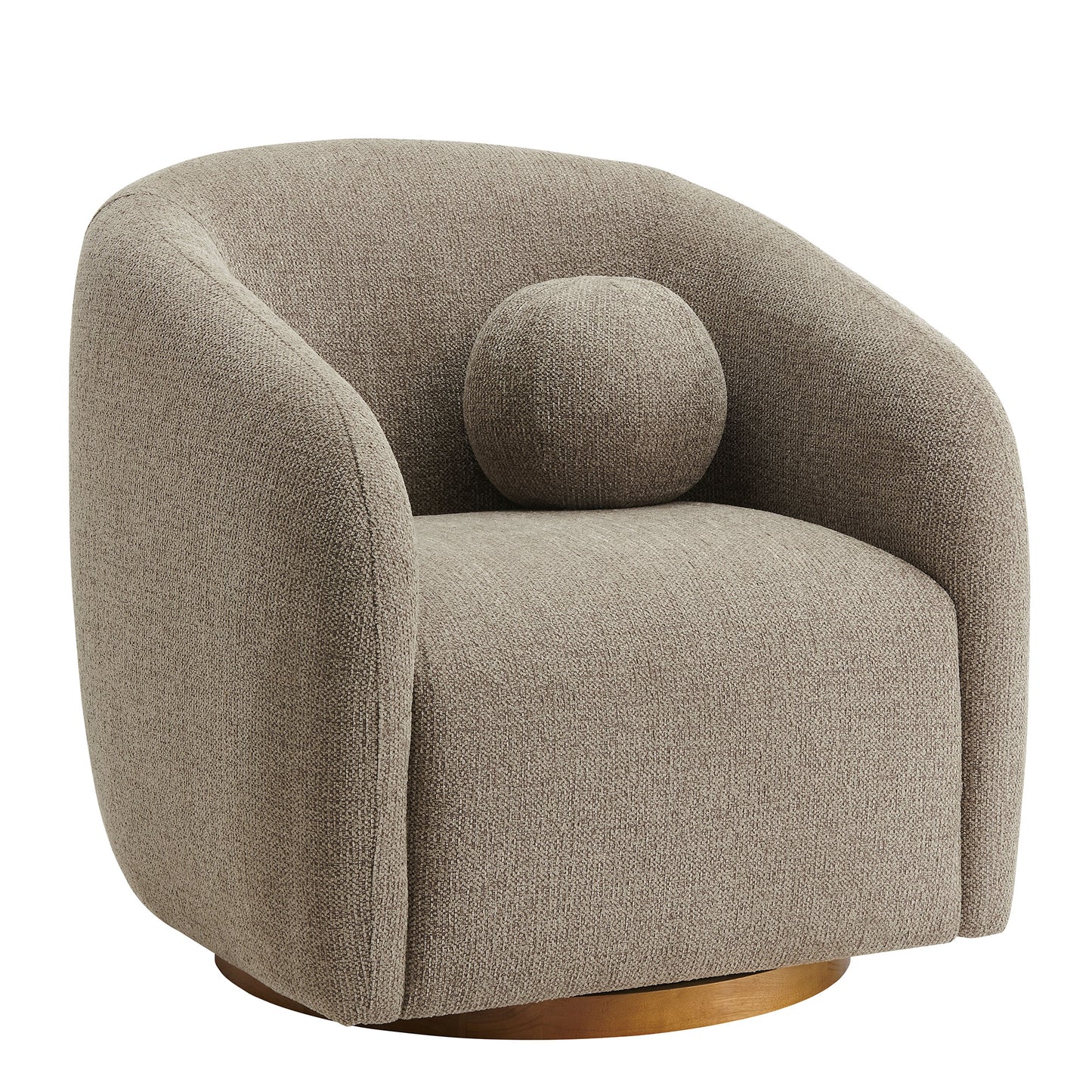 Modway - Holland Swivel Chenille Fabric Armchair by Modway  Living Room Sofas and Armchairs Brown - EEI-7218-TAU