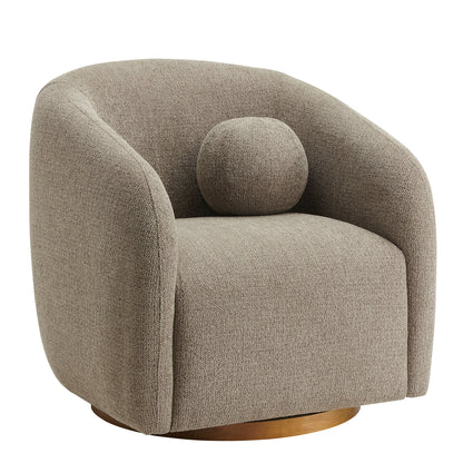 Modway - Holland Swivel Chenille Fabric Armchair by Modway  Living Room Sofas and Armchairs Brown - EEI-7218-TAU
