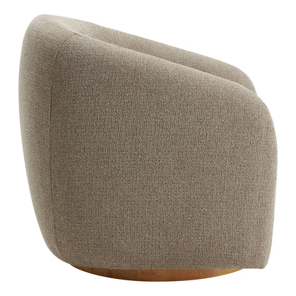 Modway - Holland Swivel Chenille Fabric Armchair by Modway  Living Room Sofas and Armchairs Brown - EEI-7218-TAU