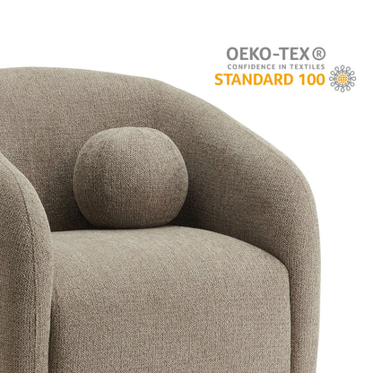 Modway - Holland Swivel Chenille Fabric Armchair by Modway  Living Room Sofas and Armchairs Brown - EEI-7218-TAU