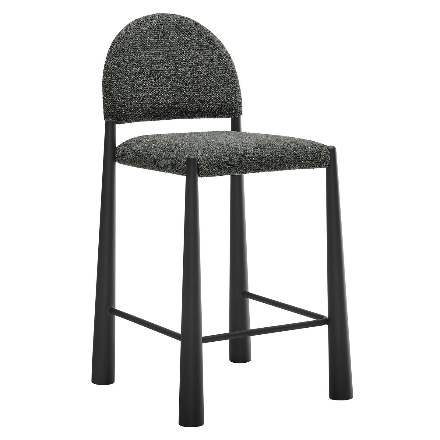Modway - Hayley Upholstered Fabric Counter Stool by Modway  Bar and Dining Bar and Counter Stools Gray - EEI-7221-BLK-ANT