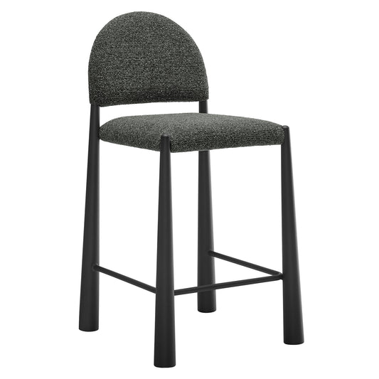 Modway - Hayley Upholstered Fabric Counter Stool by Modway  Bar and Dining Bar and Counter Stools Gray - EEI-7221-BLK-ANT