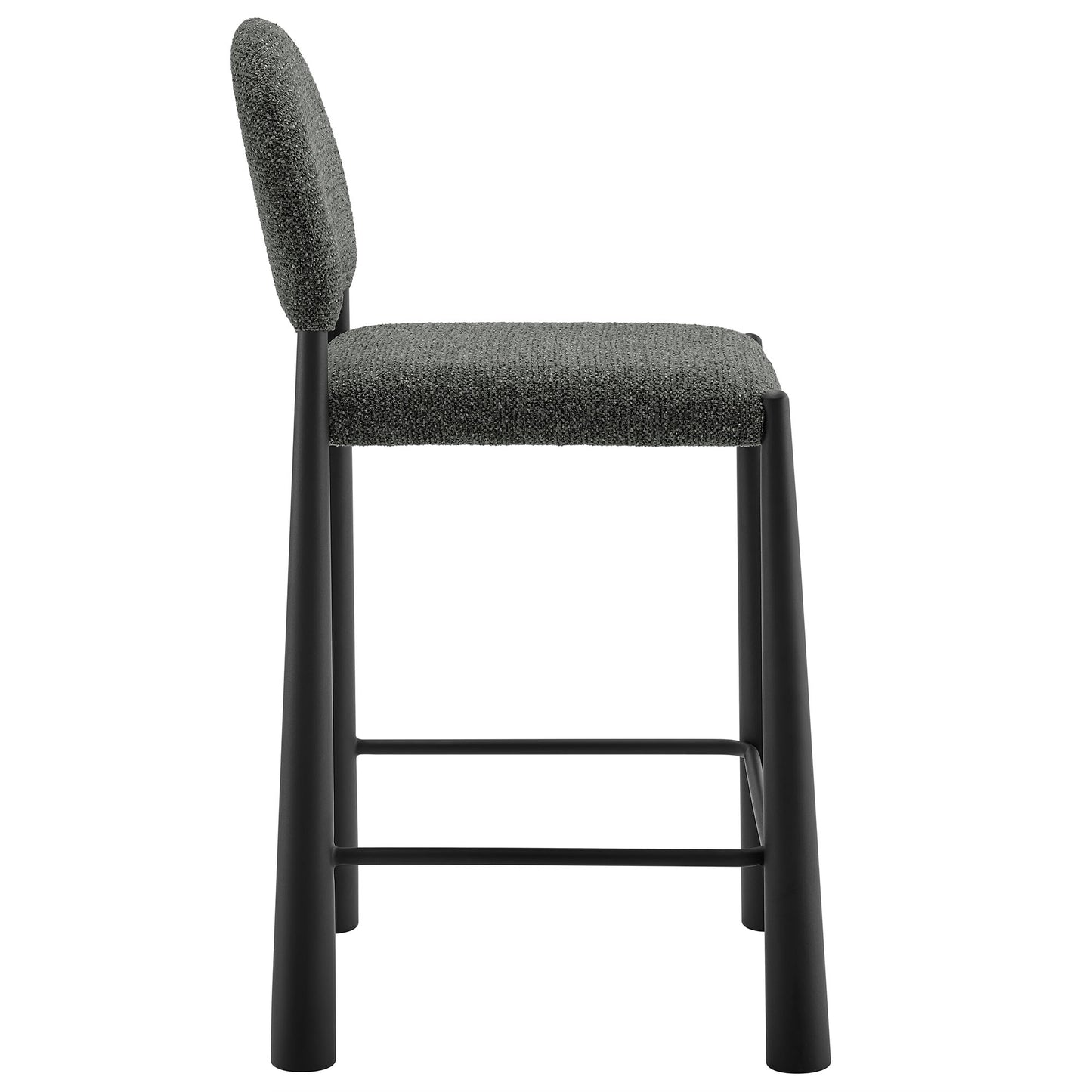 Modway - Hayley Upholstered Fabric Counter Stool by Modway  Bar and Dining Bar and Counter Stools Gray - EEI-7221-BLK-ANT