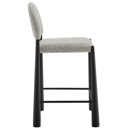 Modway - Hayley Upholstered Fabric Counter Stool by Modway  Bar and Dining Bar and Counter Stools Brown - EEI-7221-BLK-CAM