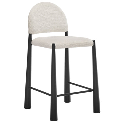 Modway - Hayley Upholstered Fabric Counter Stool by Modway  Bar and Dining Bar and Counter Stools White - EEI-7221-BLK-CRE