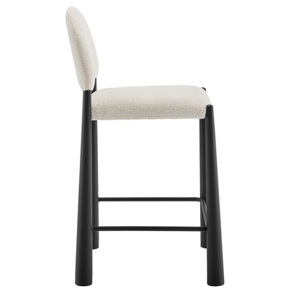 Modway - Hayley Upholstered Fabric Counter Stool by Modway  Bar and Dining Bar and Counter Stools White - EEI-7221-BLK-CRE