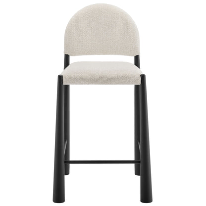 Modway - Hayley Upholstered Fabric Counter Stool by Modway  Bar and Dining Bar and Counter Stools White - EEI-7221-BLK-CRE
