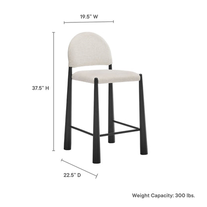 Modway - Hayley Upholstered Fabric Counter Stool by Modway  Bar and Dining Bar and Counter Stools White - EEI-7221-BLK-CRE
