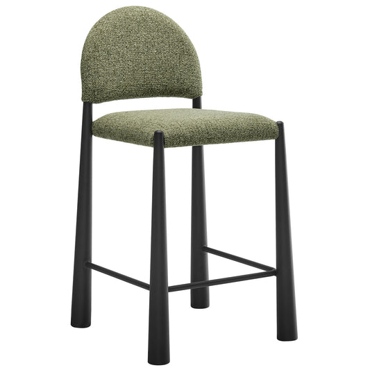 Modway - Hayley Upholstered Fabric Counter Stool by Modway  Bar and Dining Bar and Counter Stools Green - EEI-7221-BLK-LEA