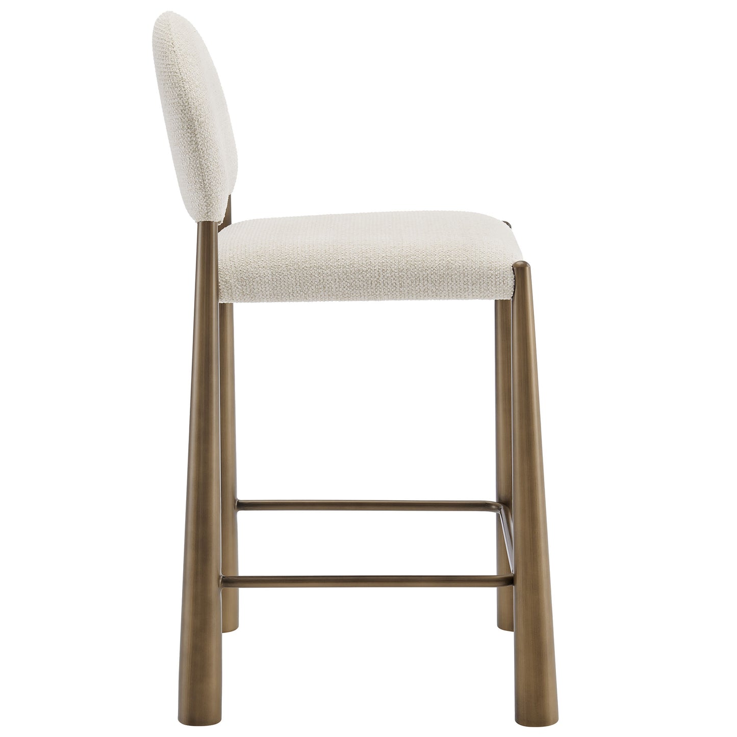 Modway - Hayley Upholstered Fabric Counter Stool by Modway  Bar and Dining Bar and Counter Stools White - EEI-7221-BRA-CRE
