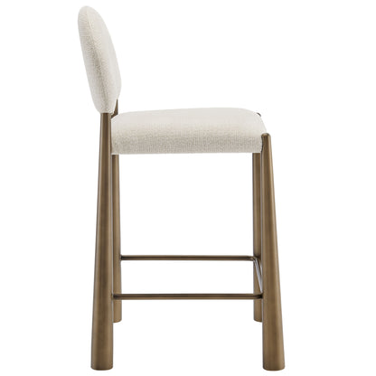 Modway - Hayley Upholstered Fabric Counter Stool by Modway  Bar and Dining Bar and Counter Stools White - EEI-7221-BRA-CRE