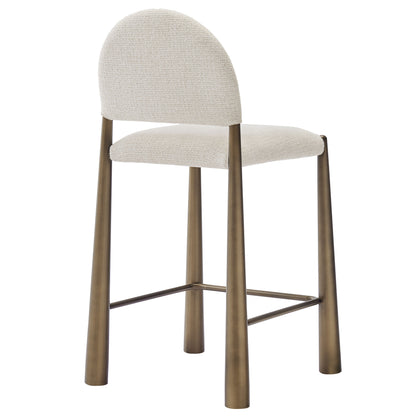 Modway - Hayley Upholstered Fabric Counter Stool by Modway  Bar and Dining Bar and Counter Stools White - EEI-7221-BRA-CRE