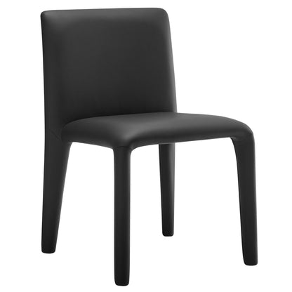Modway - Rhodes Vegan Leather Upholstered Dining Chair by Modway  Bar and Dining Dining Chairs Black - EEI-7223-BLK