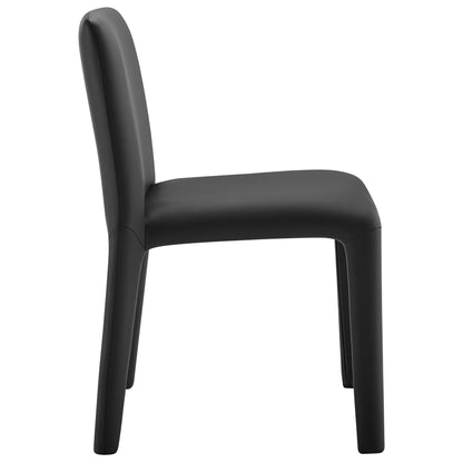 Modway - Rhodes Vegan Leather Upholstered Dining Chair by Modway  Bar and Dining Dining Chairs Black - EEI-7223-BLK