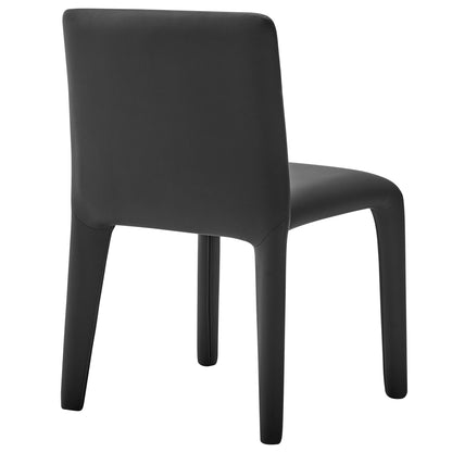 Modway - Rhodes Vegan Leather Upholstered Dining Chair by Modway  Bar and Dining Dining Chairs Black - EEI-7223-BLK