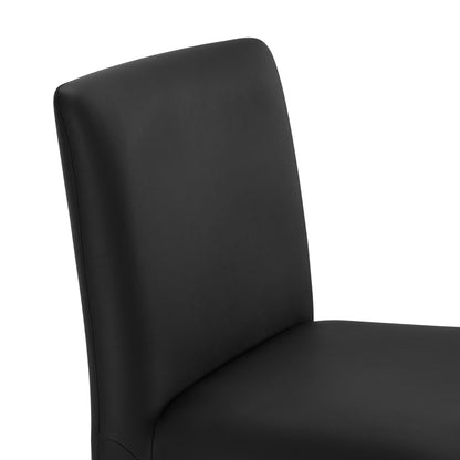 Modway - Rhodes Vegan Leather Upholstered Dining Chair by Modway  Bar and Dining Dining Chairs Black - EEI-7223-BLK