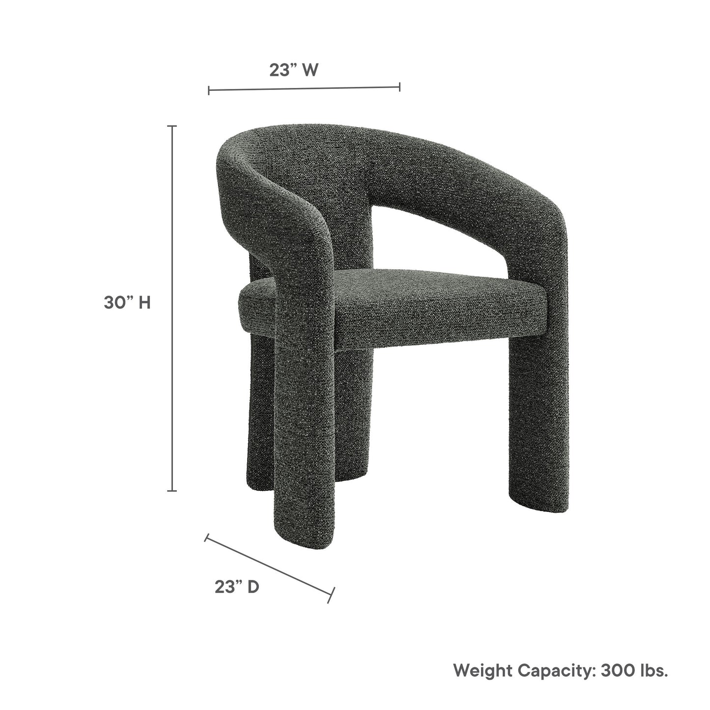 Modway - Oslo Barrel Fabric Upholstered Dining Accent Chair by Modway  Bar and Dining Dining Chairs Gray - EEI-7224-ANT