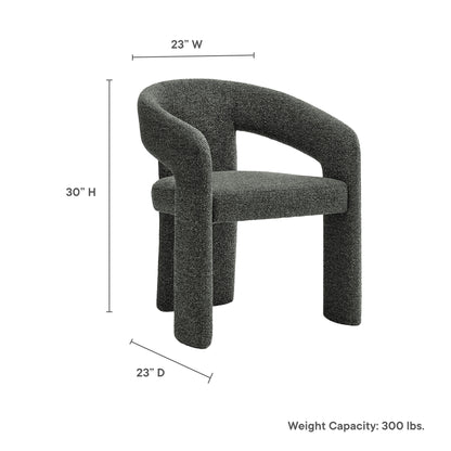 Modway - Oslo Barrel Fabric Upholstered Dining Accent Chair by Modway  Bar and Dining Dining Chairs Gray - EEI-7224-ANT