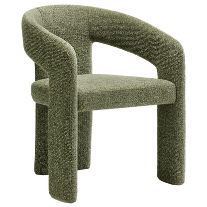 Modway - Oslo Barrel Fabric Upholstered Dining Accent Chair by Modway  Bar and Dining Dining Chairs Green - EEI-7224-LEA